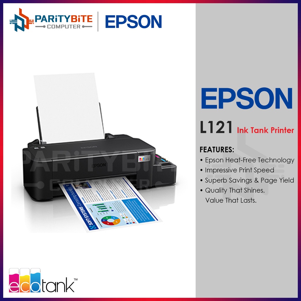 Epson L121 Single Function Ink Tank Printer With Original Ink Shopee Philippines 2476