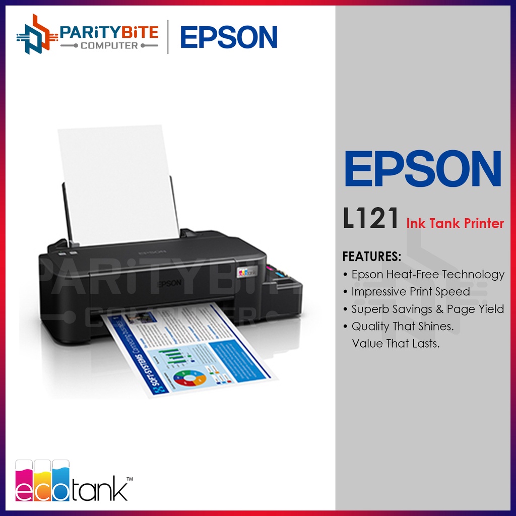 Epson L121 Single Function Ink Tank Printer With Original Ink Shopee Philippines 6239