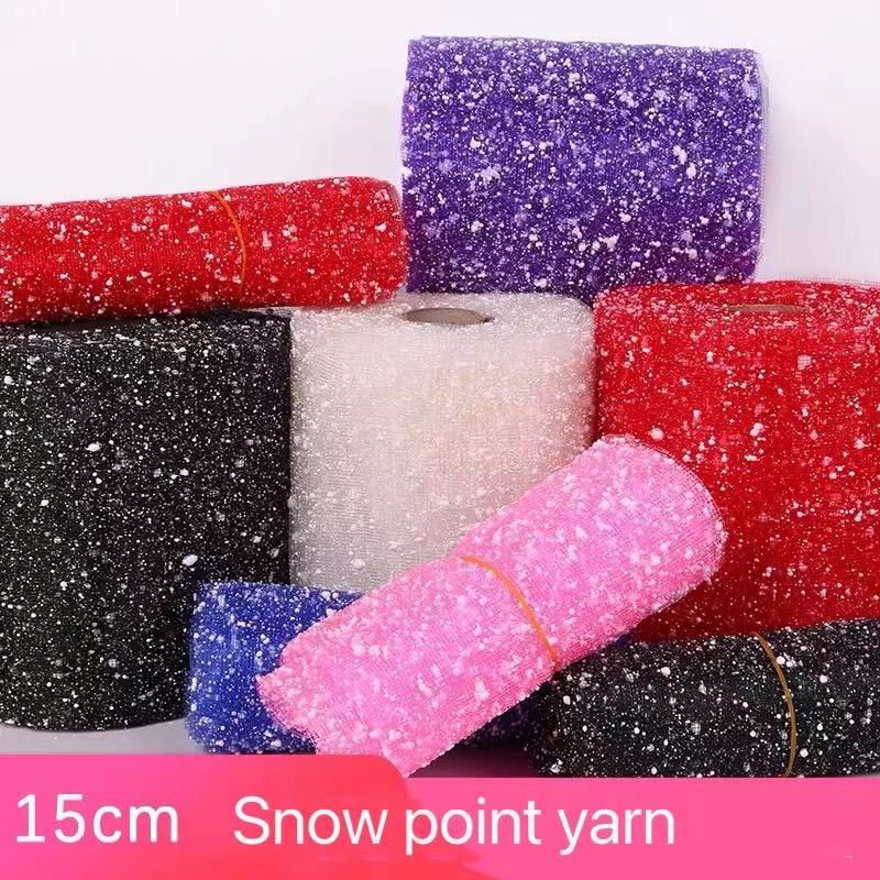 15 m/Roll 15 cm snow dot gauze flower shop packaging handmade ribbon rose wrapping paper