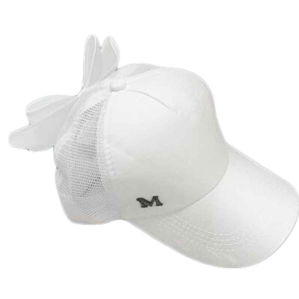 white and pink hat