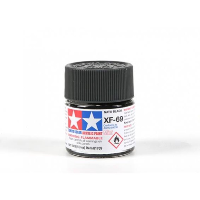 Tamiya: XF-69 Nato Black Acrylic Flat Paint 10ml | Shopee Philippines