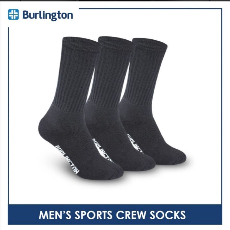 Burlington Men's Cotton Crew Thick Sports Socks 3 pairs in a pack