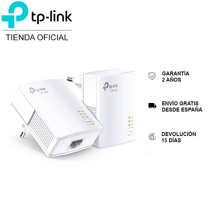 TPLINK TLPA7017 KIT, 2 piece Pack, Powerline adapter Router, Gigabit port, AV1000 wifi PLC