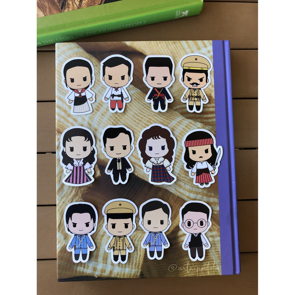 Chibi Bayani (Jose Rizal, Andres Bonifacio, etc.) Stickers by Artnipatola