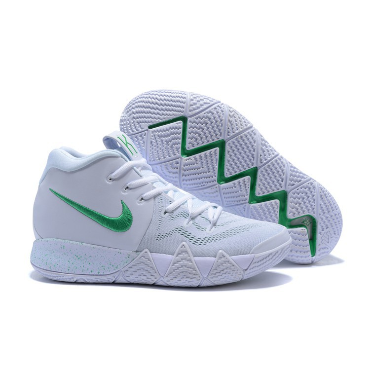 kyrie shoes white and green