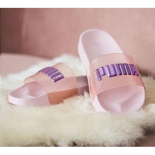 puma flip flops pink