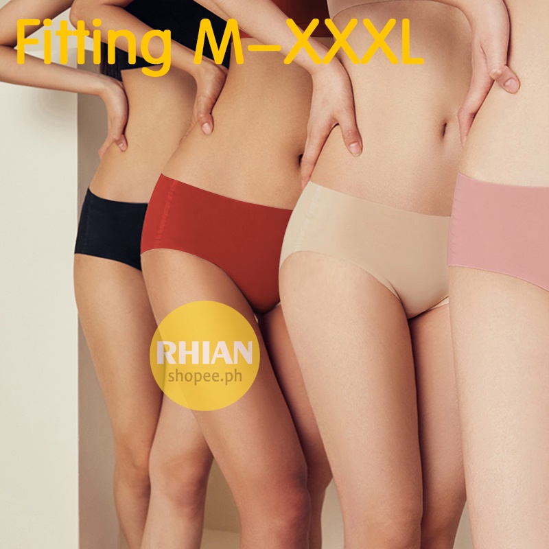 Rhian Seamless Full Panty Women Sexy Lingerie Ice Silk Briefs Plus Size Panties For Ladies