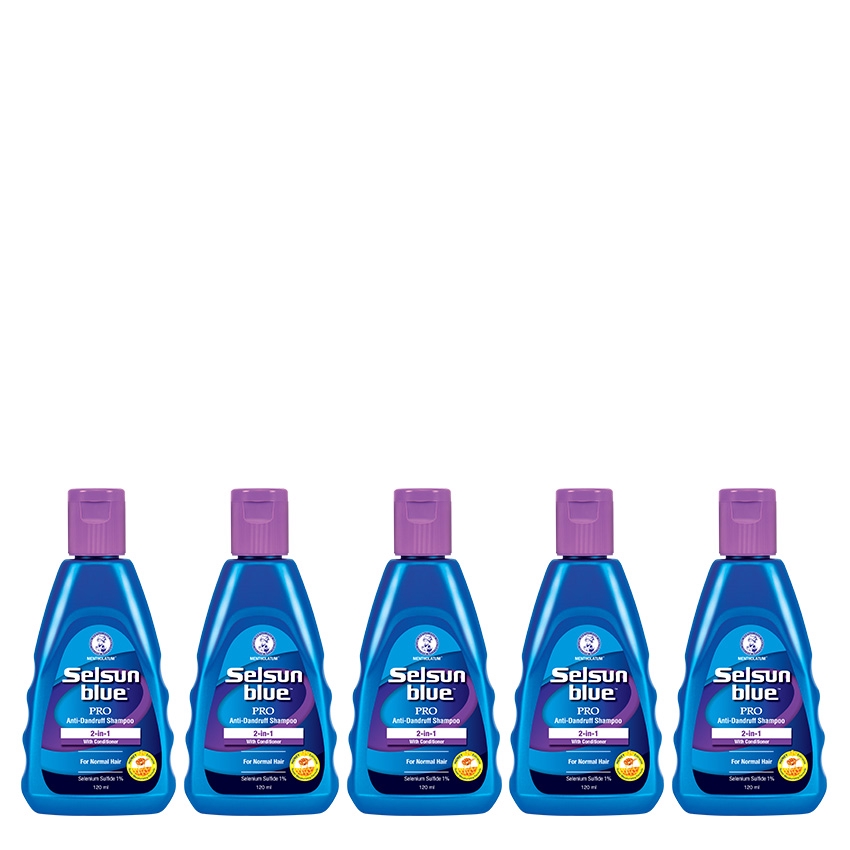 Selsun Blue Pro AntiDandruff Shampoo Bottle (5PACK) Selenium