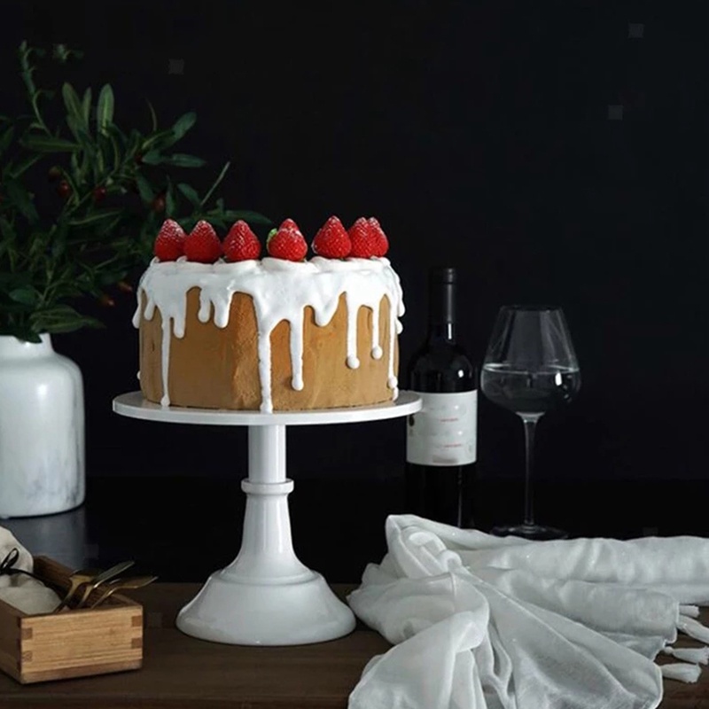 Metal Iron Cake Stand Round Pedestal Dessert Holder Cupcake Display Rack Bakeware White Wedding Party Decoration