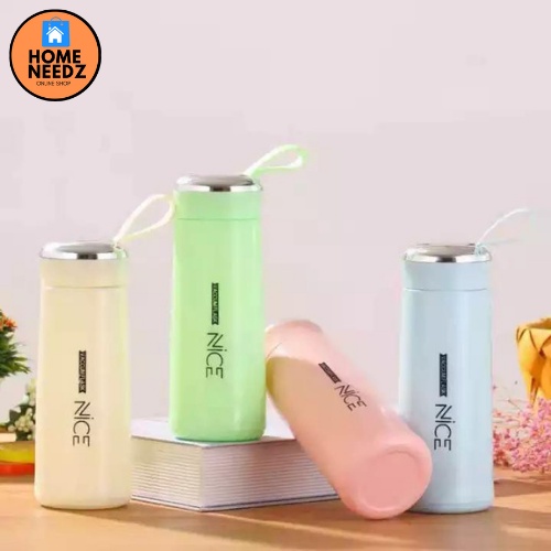 Nice Cup Glass Bottle Tumbler Creative Leakproof Water Cup 400ml Double Layer Stainless Shopee