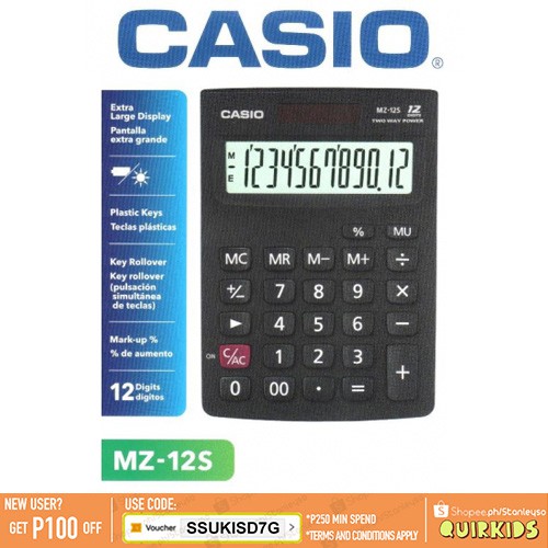 Casio MZ 12S Calculator Shopee Philippines