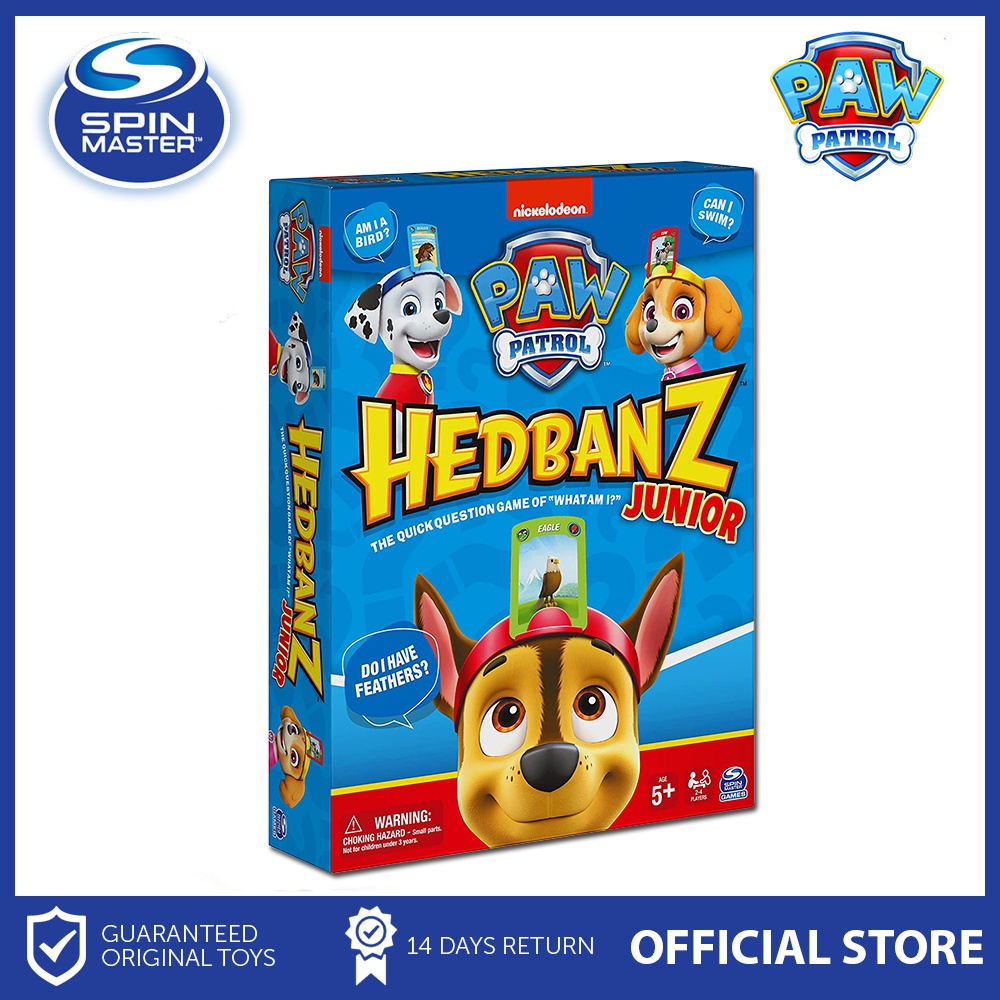 HedbanzJnr Paw Patrol Spiel Von Spin Master – Ratespiel Für Kinder, Mit Paw Patrol-Figuren