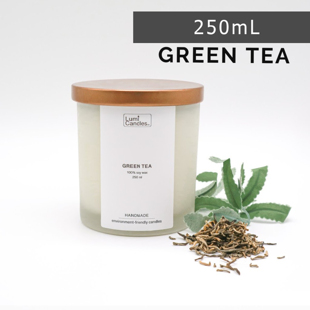 Green Tea Scent 250ml Scented Soy Candles Modern Minimalist