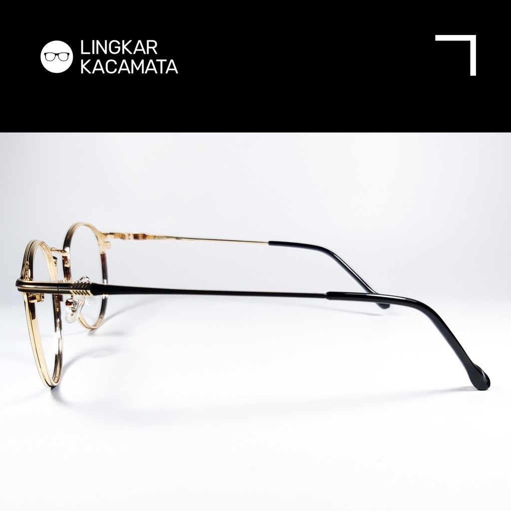HITAM PRIA Minus Bluray Anti Radiation Photochromic Glasses Women Men Oval Iron Frame Plus Black Gold CLO