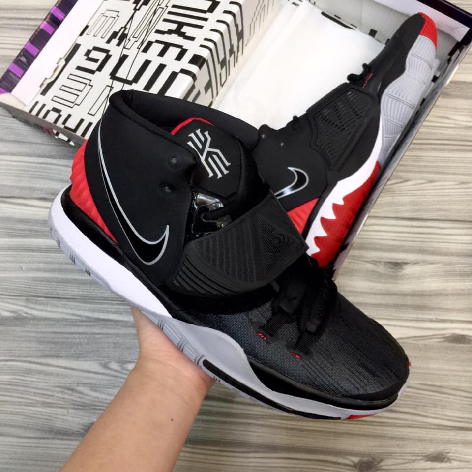 kyrie irving red and black shoes