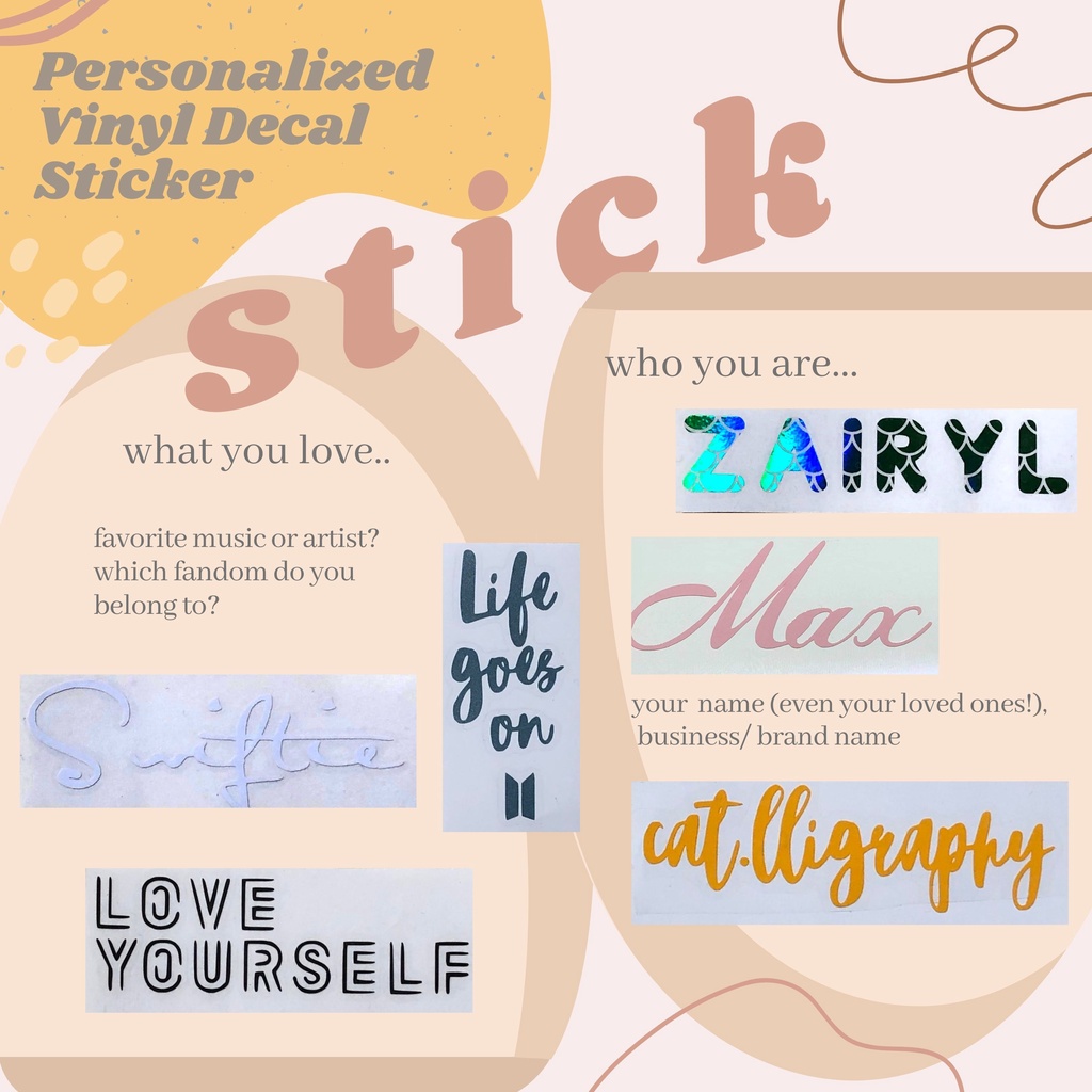 Personalized Vinyl Decal Sticker | Shopee Philippines