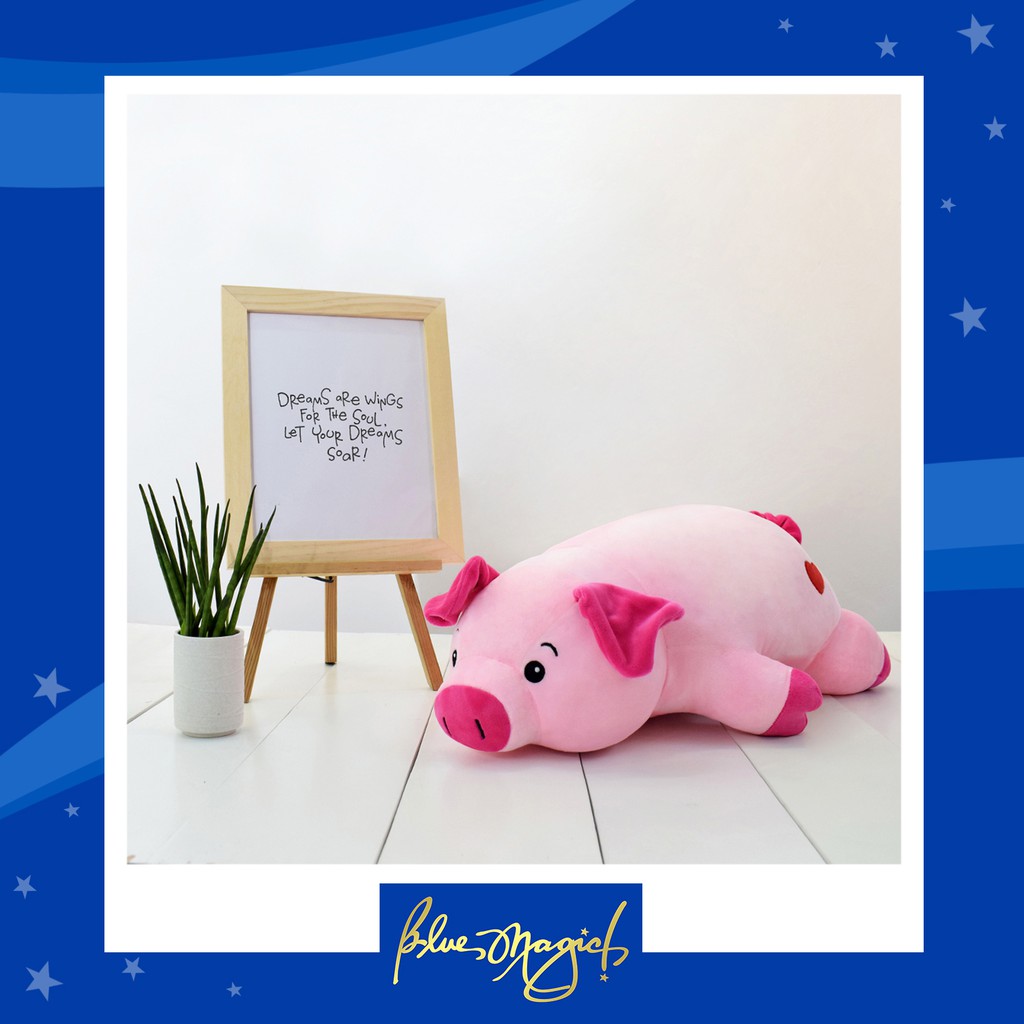 pig stuffed toy blue magic