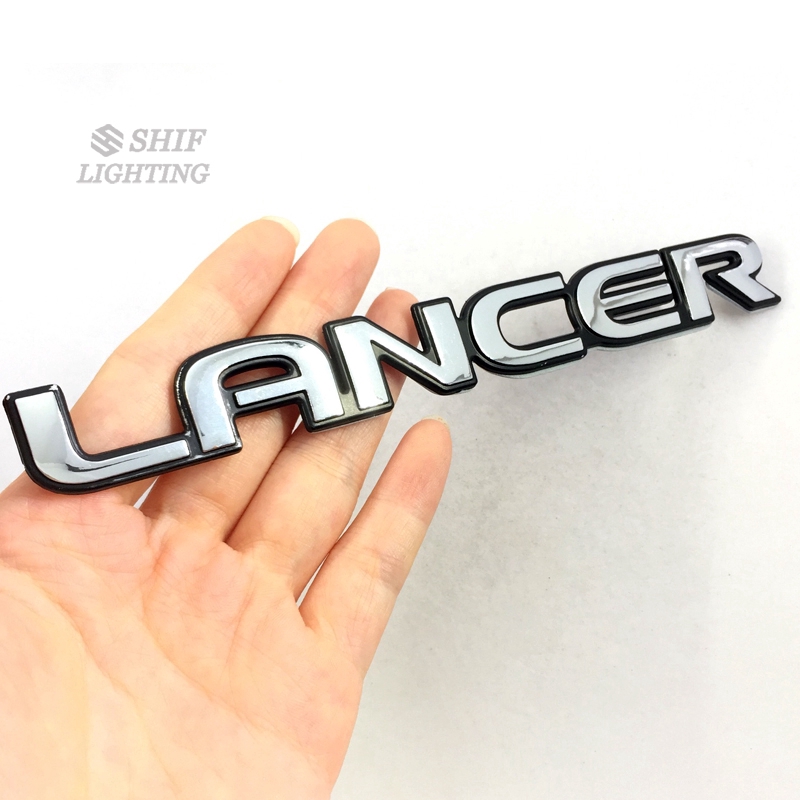 1 x ABS Chrome LANCER Logo Car Auto Rear Trunk Emblem Sticker Badge ...