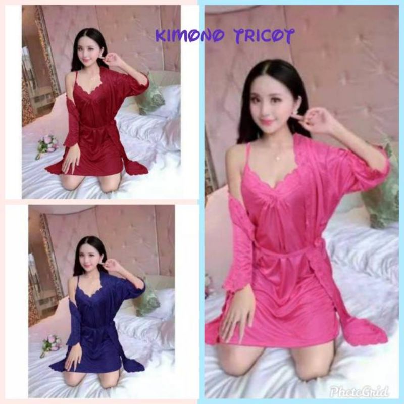 Negligee Kimono Tricot Womens Nightgown Shopee Philippines 