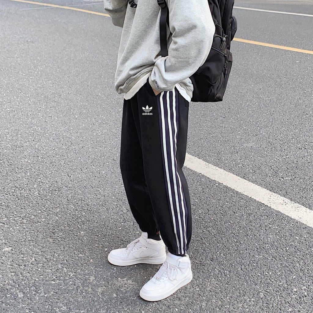 men's outfits with adidas pants