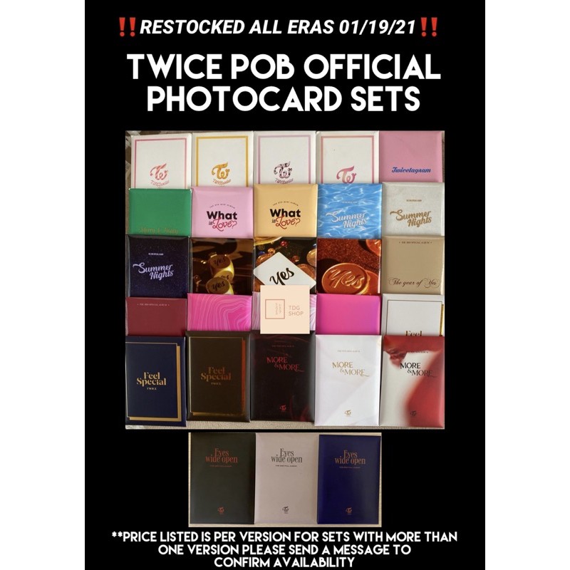 Twice Official Pob Photocard Sets All Eras Shopee Philippines