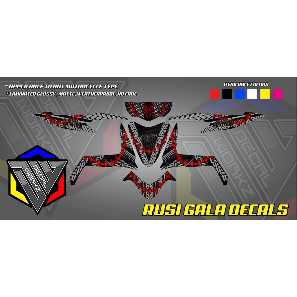 black panther motorcycle decals