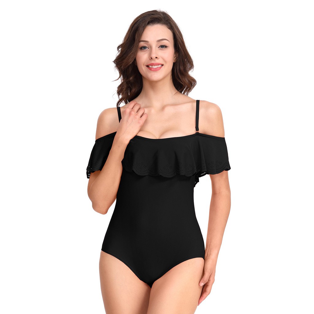 one piece off the shoulder swimsuit