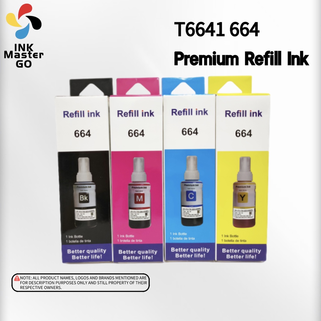 Epson T664 664 Ink Set Compatible Ink For Epson L110 L120 L360 L210 Printers Shopee Philippines 9293