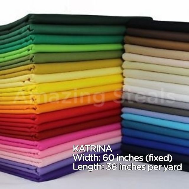 KATRINA FABRIC CLOTH PER YARD 60 INCH FIXED WIDTH RAW TELA | Shopee ...