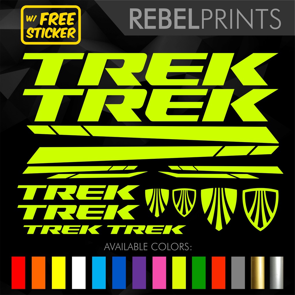 TREK Sticker Decal Vinyl for Mountain Bike, Road Bike and Fixie ...