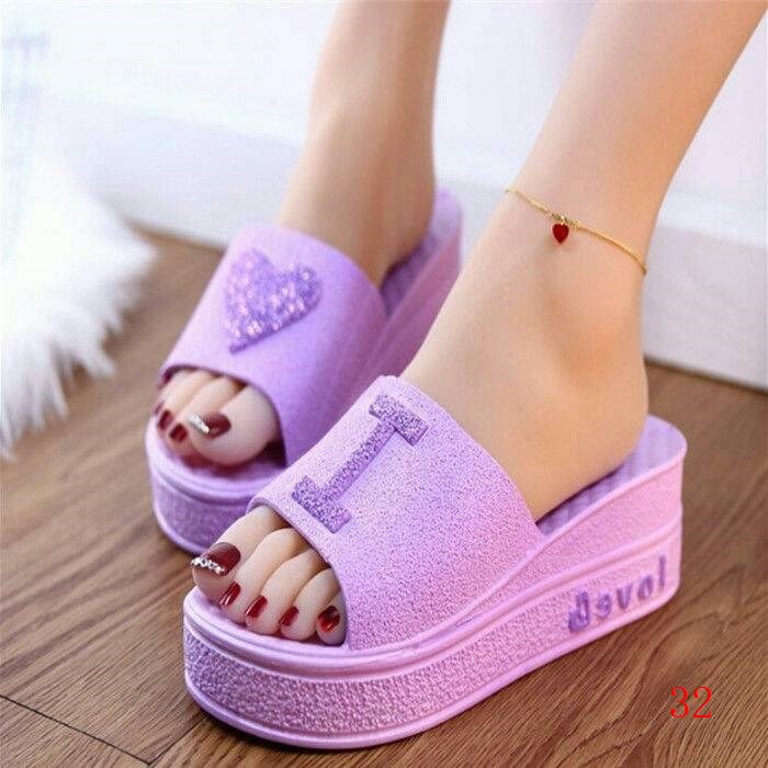 high heel rubber slippers