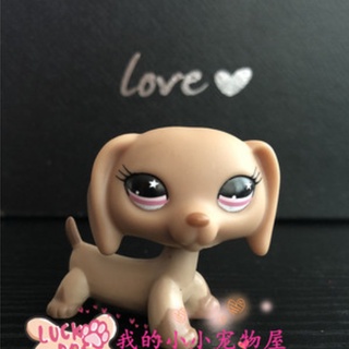 Original 1Pc Lps Cute Toys Lovely Pet Shop Animal Pink Stripe Eyes Dog Action FigureIn stock COD