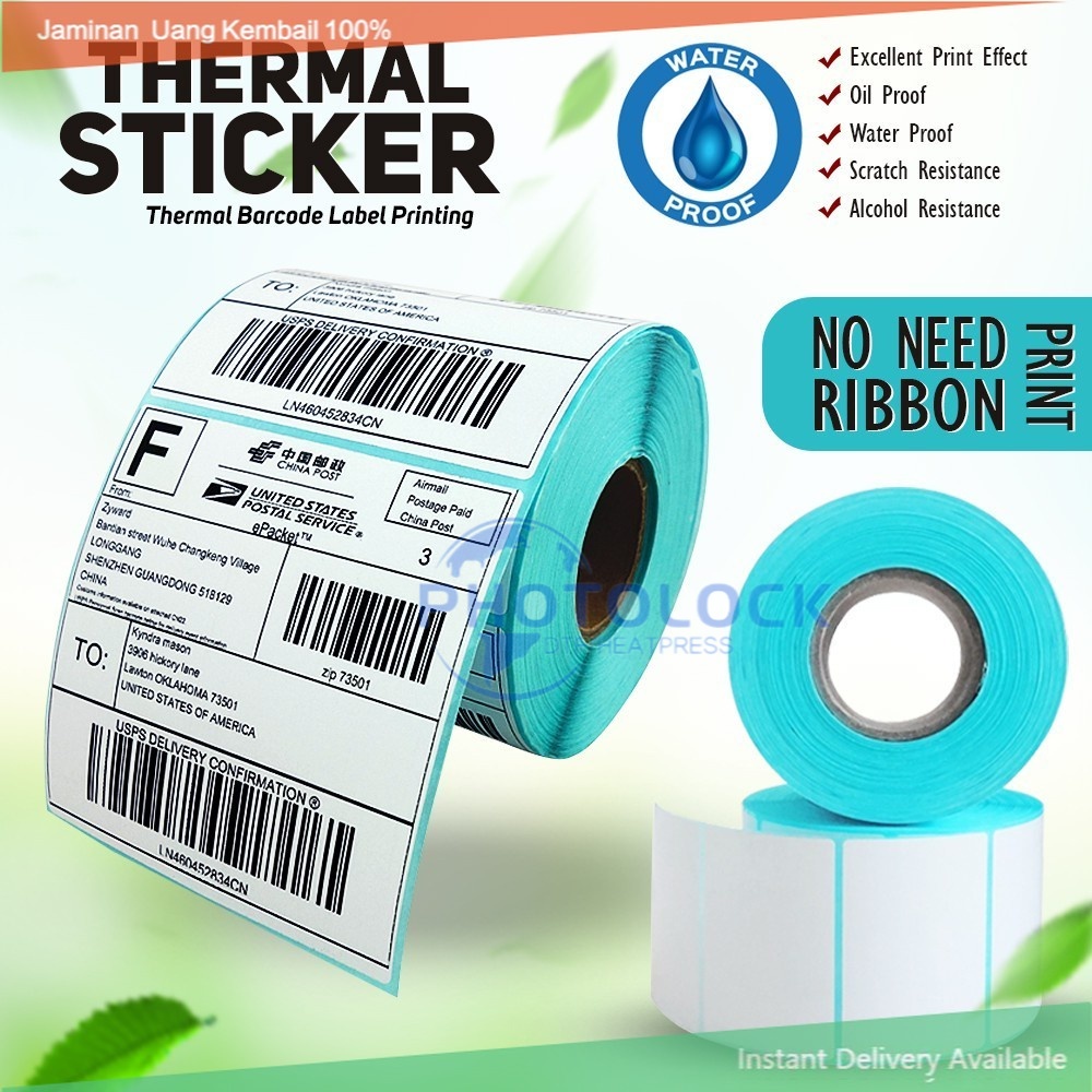 Tunay Na 500pcs Thermal Printing Paper Sticker Label Adhesive Thermal Paper Pad A6 100x150mm 500pcs