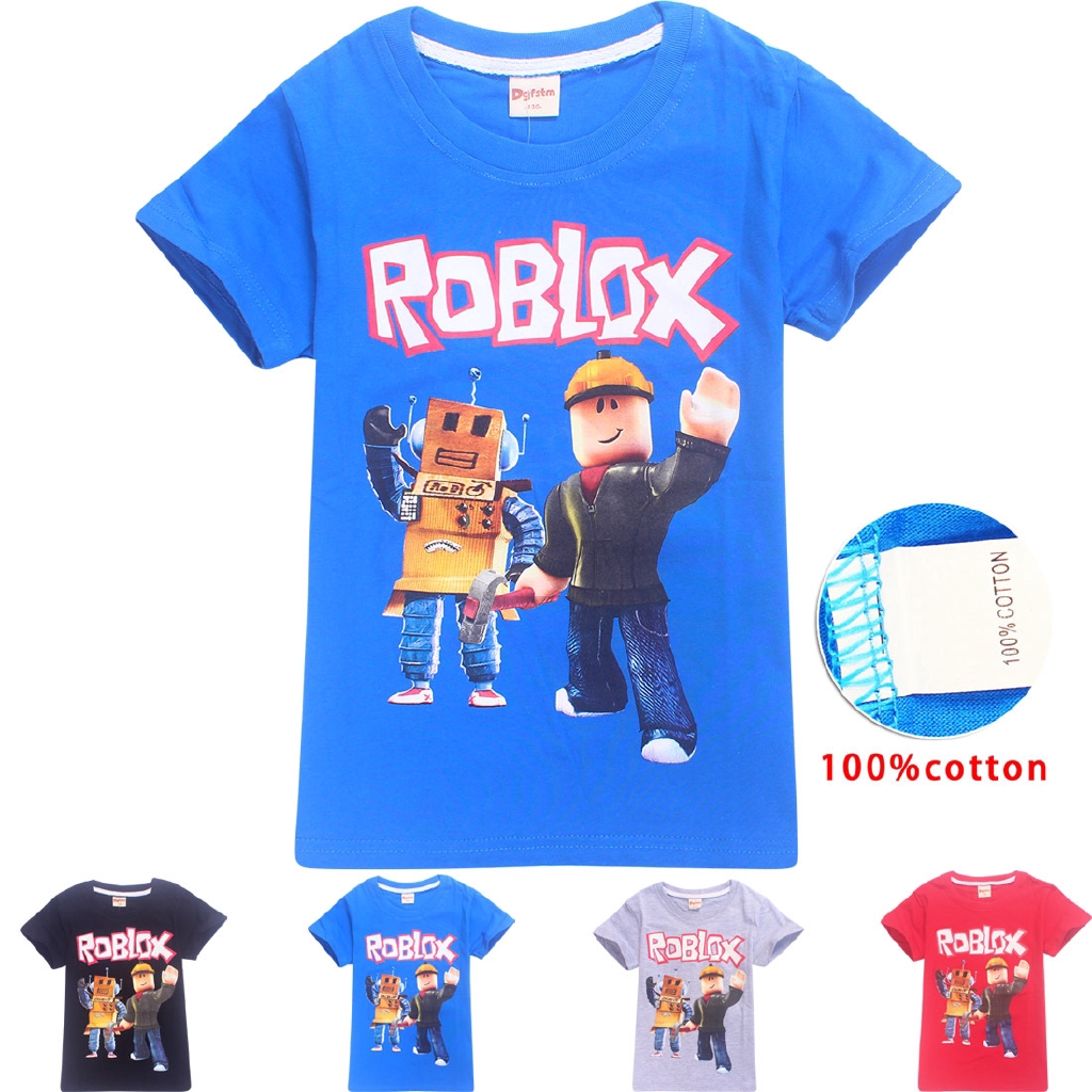 Tngstore T Shirt Roblox Top Short Sleeve Boy Girl Shopee Philippines - tngstore t shirt roblox top boy girl