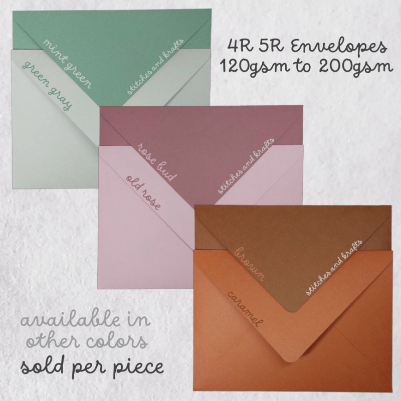 4R 5R Envelope Wedding Invitation Colored Envelope 120200gsm Shopee