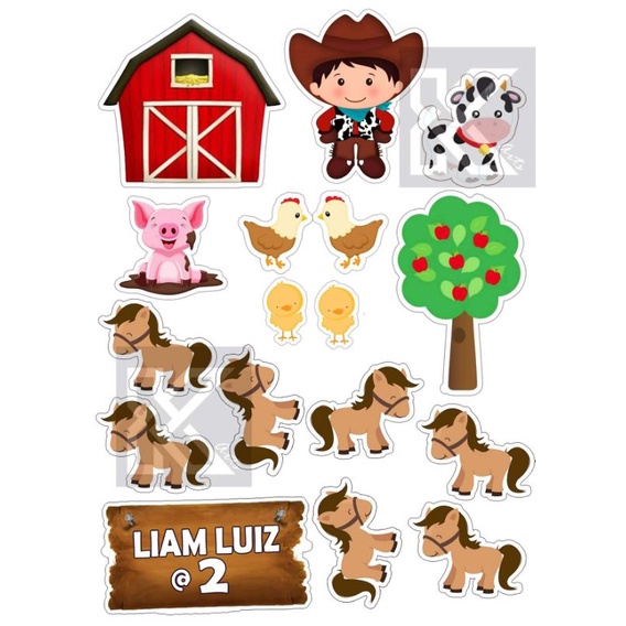 Cowboy Theme Cake Topper 100