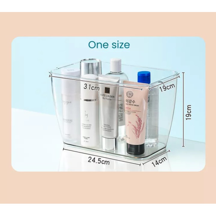 Activebae Transparent Storage Box with Lid Pantry Wardobe Kitchen Organizer PET Plastic (One Size)
