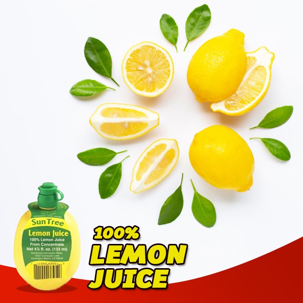 100 Lemon Juice (Suntree) Concentrate 133ml (PREORDER) Shopee