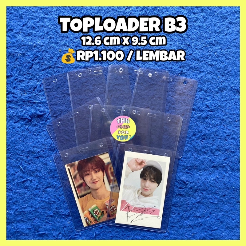 (Ready) TOP LOADER Size B3 PACKING Protective PHOTOCARD PC TRADING CARD