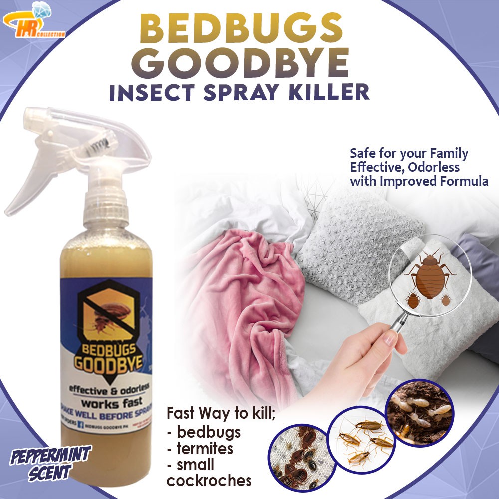 Bedbugs Goodbye Spray Natural Bed Bugs Killer Effective Odorless 500ml ...