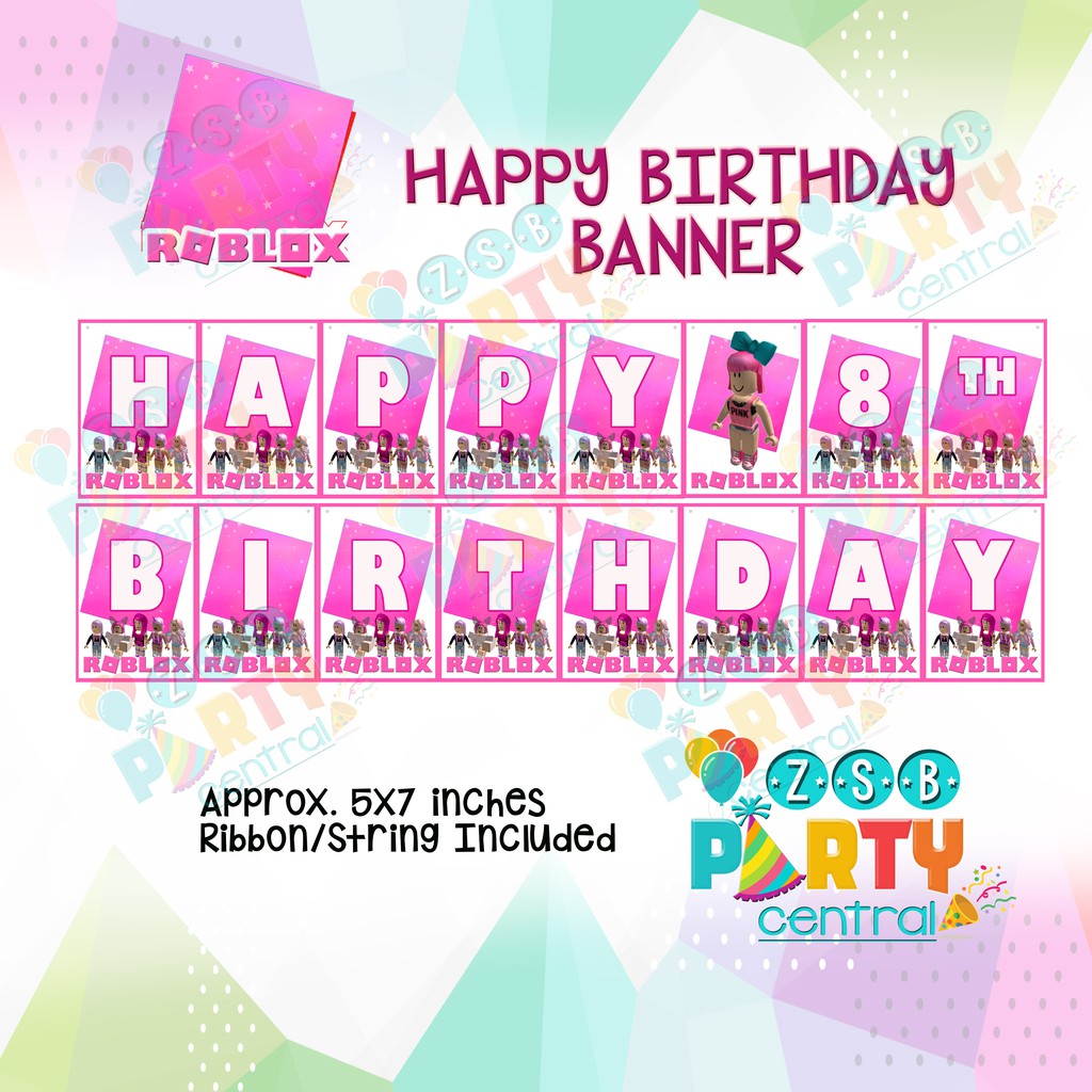 roblox girls birthday banner shopee philippines