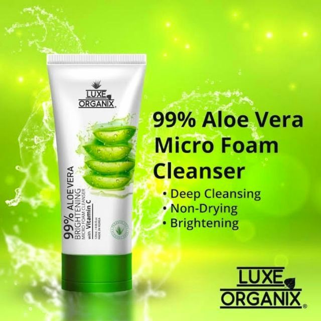 aloe vera brightening micro foam cleanser