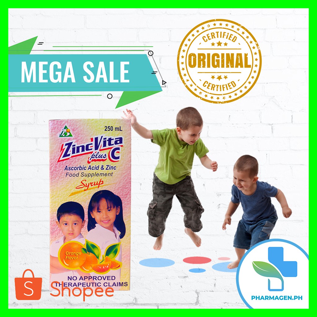 ASCORBIC ACID WITH ZINC 250ML ZINC VITA PLUS C SYRUP Shopee Philippines