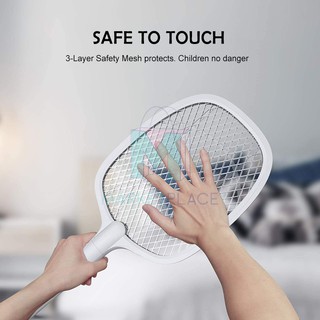 2 in 1 Electric Insect Racket electric mosquito killer lamp Mosquito Swatter USB Rechargeable #7