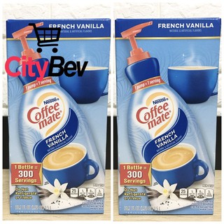 Nestle Coffeemate Single-Serving Liquid Creamer French Vanilla with1.5 Liter Pump Bottle