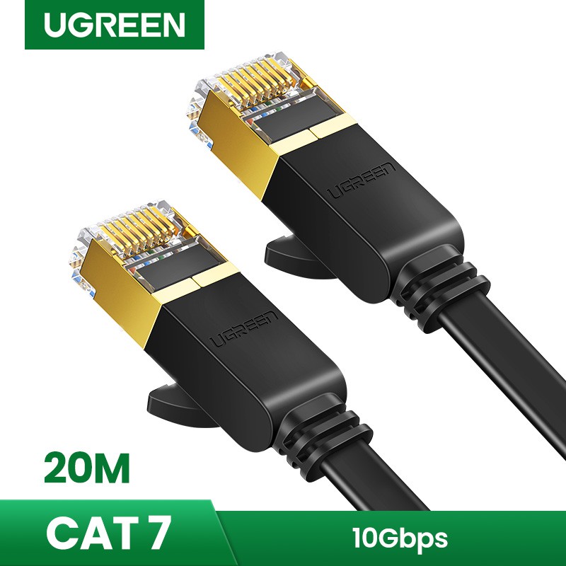UGREEN 20Meter Flat Cat7 Cable RJ 45 Network Cable UTP Lan