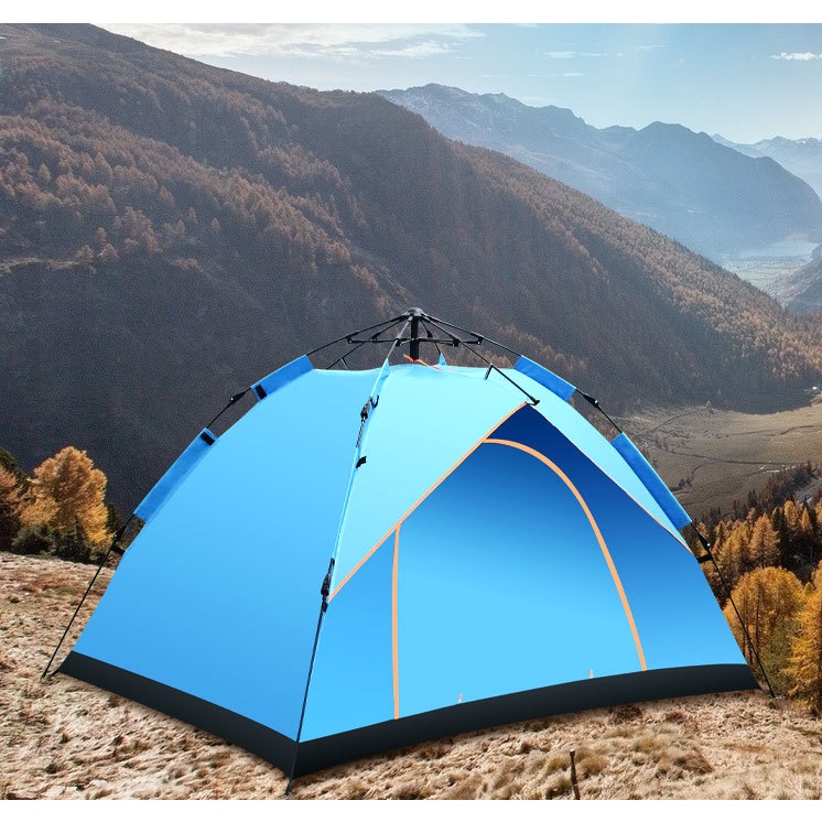 Camping Tent 3-4 Person Automatic Tent for Camping Double Layer Waterproof - Image 8