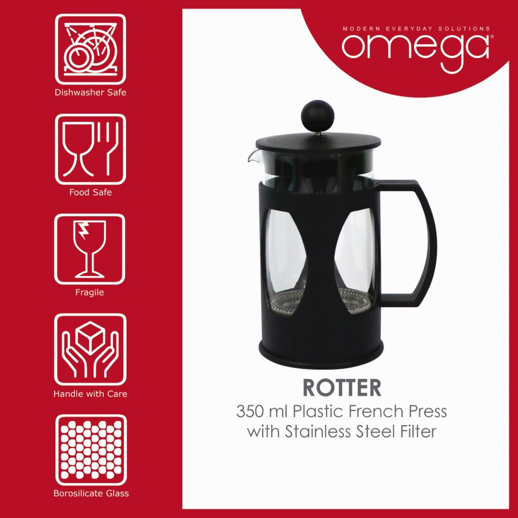 Omega Houseware Rotter Coffee & Tea Maker French Press With Stainless