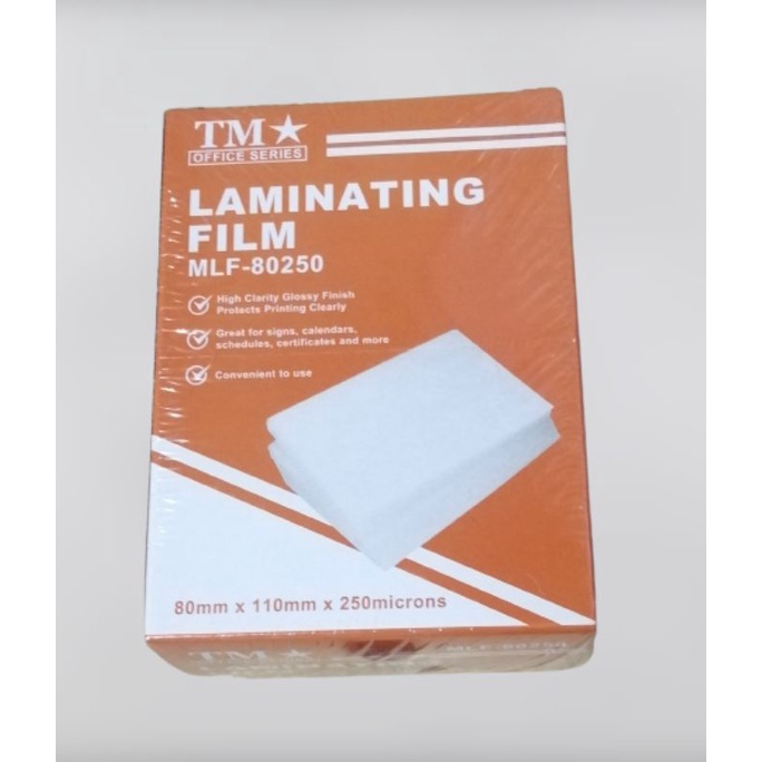 Laminating Film MLF- 80250 (80mm x 110mm x 250 microns) / MLF-75250(75mmx105mmx250  microns) | Shopee Philippines