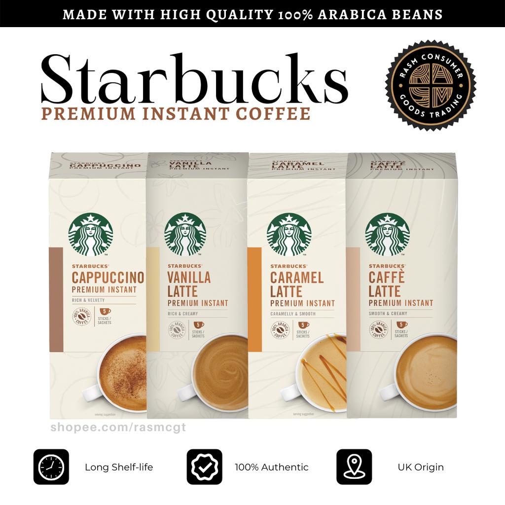 Starbucks Premium Instant Coffee Medium Roast - 3-Pack, 3.17 Oz Each, Fairtrade